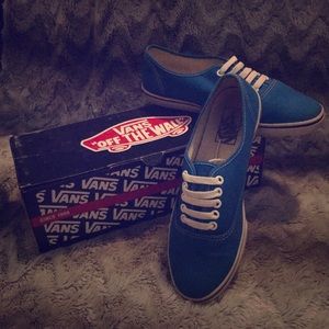 Worn TWICE Blue Vans